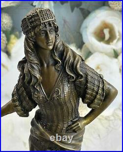 Art Nouveau Perse Princesse Fonte Maison Bureau Déco Designer Bronze Sculpture