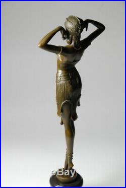 Art Nouveau signée Demeter Chiparus, Sculpture- Bronze d'art Envoi gratuit