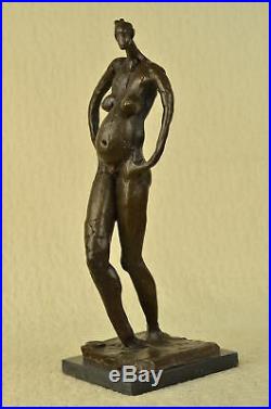 Artisanal Bronze Sculpture Solde Salvador par Base Marbre Art Moderne Abstrait