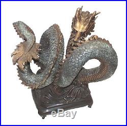 BRONZE sculpture dragon Table basse / coffee table Art Dragon (0916v)