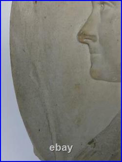 Bas Relief En Platre 1900 Art Nouveau Profil De Femme Sculpture L548