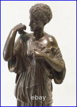 Belle Diane De Gabies Bronze Sculpture F. Barbedienne. Fondeur. Avec Marque