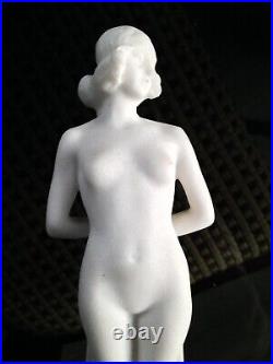 Belle sculpture marbre reconstitué Phryné Frine femme style Art nouveau