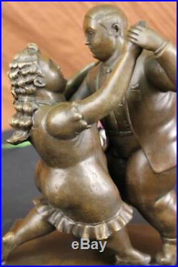 Botero Bronze Sculpture Statue Dansant Couple Figurine Art Marbre Artwork