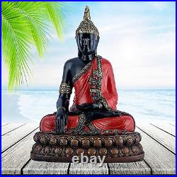 Bouddha Statue Dhyani Mudra Figurine Fengshui Priant Assis Sculpture pour Maison