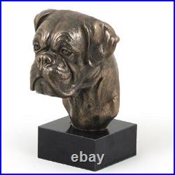 Boxer non coupé, statue miniature / buste de chien, édition limitée, Art Dog FR