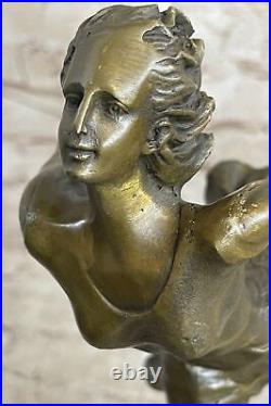 Bronze Art Déco Danseuse Figurine Signée Degas Français Nouveau Fonte Nr