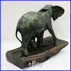Bronze Art Sculptures Sénégal Éléphant par Français Artiste Barye Lost Cire