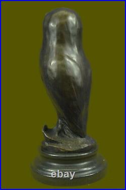 Bronze Marbre Base Chouette Sculpture Figurine Statue Art Déco Fonte Home Solde