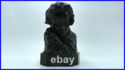 Bronze Pierre Félix Fix-masseau (1869-1987) Art Nouveau, Buste De Beethoven