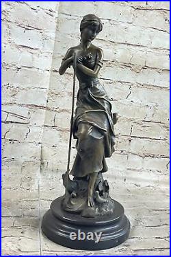 Bronze Sculpture Affaire Dreaming Par Auguste Moreau Art Déco Nouveau Statue