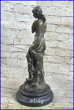 Bronze Sculpture Affaire Dreaming Par Auguste Moreau Art Déco Nouveau Statue