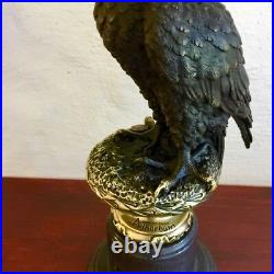 Bronze Sculpture Aigle Nachthorbum, Art Figurine Pour Amanteurs