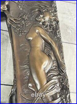 Bronze Sculpture Art Déco Nouveau Jardinière Vase Fonte Intérieur Extérieur Nr