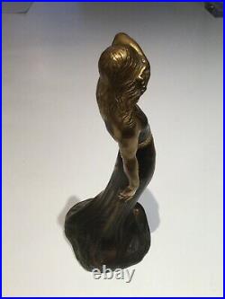 Bronze Sculpture Art Nouveau H. S RINGI Harald Sorensen Femme Design 1920