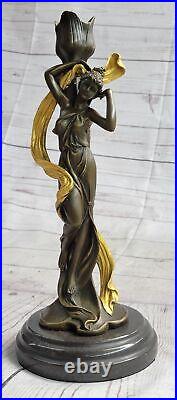 Bronze Sculpture Figurine Femme Buste Doré Patine Art Nouveau Victorien Solde