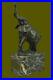 Bronze-Sculpture-Statue-Art-Nouveau-Signe-Milo-Abstrait-Elephant-Figurine-Nr-01-dv