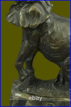 Bronze Sculpture, Statue Art Nouveau Signé Milo Abstrait Éléphant Figurine Nr
