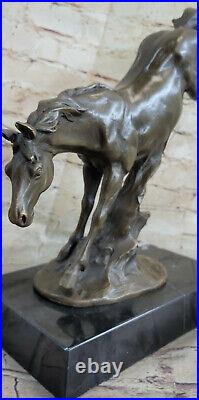 Bronze Sculpture Statue Cheval Faune Art Déco Style Nouveau Style Fonte