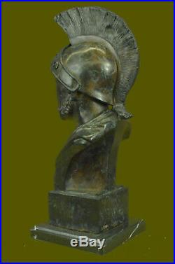 Bronze Sculpture Statue Marbre Figurine Buste Guerrier Romain Art Nouveau