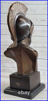Bronze Sculpture Statue Marbre Figurine Buste Guerrier Romain Style Art Nouveau