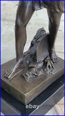 Bronze Sculpture Statue Marbre Figurine Buste Guerrier Romain Style Art Nouveau