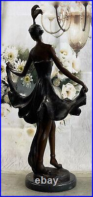 Bronze Sculpture Statue Rare Large Flamenco Danseuse Art Nouveau Marbre Figurine