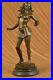 Bronze-Sculpture-Statue-Signe-Catwoman-Chat-Femme-Bd-Base-en-Marbre-Art-Figurine-01-af