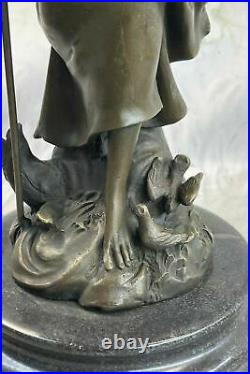 Bronze Sculpture Statue Superbe Art Nouveau Wind Maiden Figurine Bd Gif