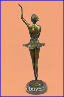 Bronze Sculpture Statue de Collection Art Nouveau Grand Ballerine Dancer Statue