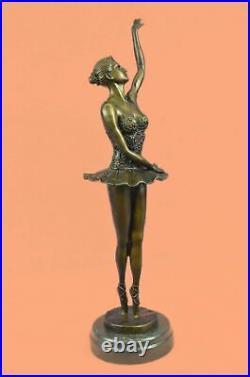 Bronze Sculpture Statue de Collection Style Art Nouveau Grand Ballerine Danseuse