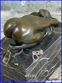 Bronze Sculpture de Collection Statue Style Art Nouveau Sensuel Nu Femelle Fonte