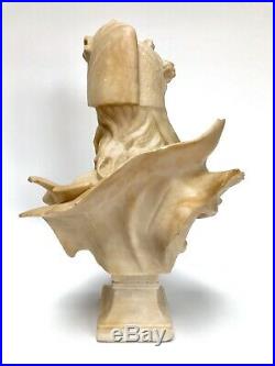 Buste Femme Coiffe Albatre 1900 Art Nouveau C2532
