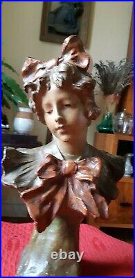 Buste Jeune Fille Art Nouveau