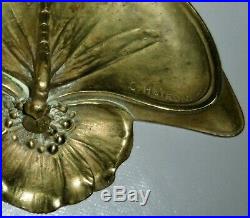 Charles HaironSculpture bronze libellule vide-poche époque art nouveau