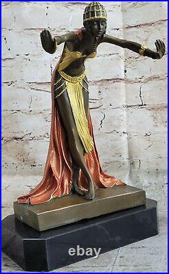 Colinet Espagnol Gypsy Dancer Bronze Sculpture Figurine Art Nouveau Marbre Nr