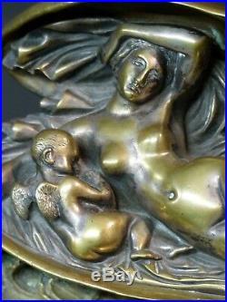 D 1840 jolie sculpture statuette bronze James Pradier naissance de l'amour 22cm