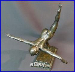 D 1930 belle Sculpture bronze Botinelly 37cm3.4kg Susse paris danseuse art déco