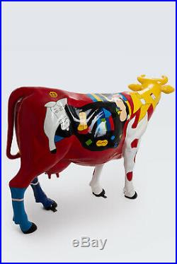 DEHLI Statue scultpure résine vache geante XL 220cm design pop art cow deco