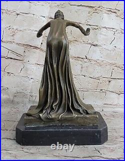 Danseur Espagnol Gypsy Bronze Sculpture Figurine Art Déco Nouveau Marbre