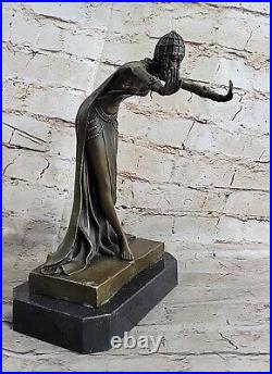 Danseur Espagnol Gypsy Bronze Sculpture Figurine Art Déco Nouveau Marbre