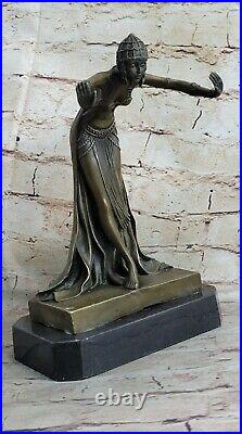 Danseur Espagnol Gypsy Danseuse Bronze Sculpture Figurine Art Déco Nouveau