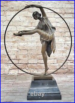 Danseuse Avec Frappant Pose Bronze Sculpture Art Déco Nouveau'Lost' Cire