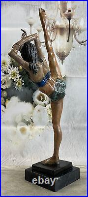 Danseuse Gymnaste Pure Bronze Figurine Statue Art Déco Nouveau 16 Sculpture Deal