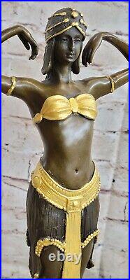 De Collection Bronze Sculpture Statue Style Art Nouveau 16 Grand Danseur Cire