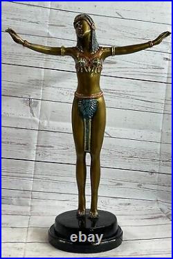 De Collection Bronze Sculpture Statue Style Art Nouveau Signée Chiparus Marron