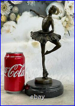 Détail Prima Ballerine Bronze Sculpture Style Art Nouveau Deco Figurine Statue