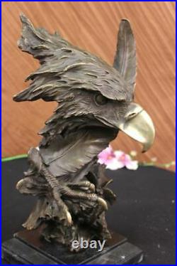 Détaillé Rare Aigle Marbre Sculpture Buste Bronze Tête Collection Art Déco Deal
