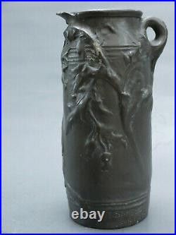 Ernest Sanglan Salon 1896 Vase Etain Art Nouveau Sculpture 1900 Bronze Galle