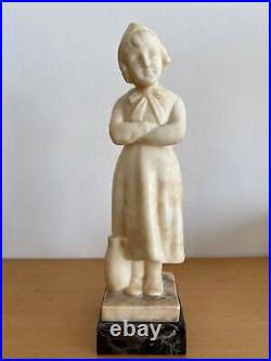 Ernst BECK sculpture fille marbre art nouveau deco jugendstil Vienne Autriche